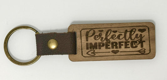 Handcrafted Walnut Wood Keychain – "Perfectly Imperfect"